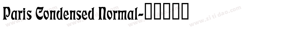 Paris Condensed Normal字体转换